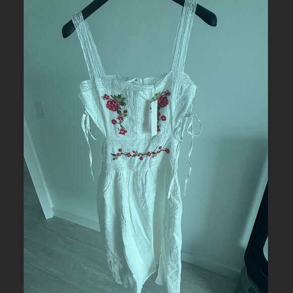 For Love & Lemons Jolene Embroidered Midi Dress - Picture 3 of 5